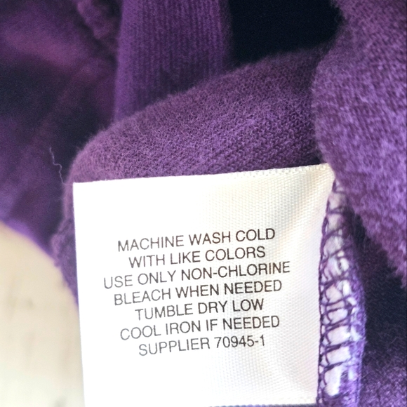 Made for Life Velour Velvet Purple Zip up Hoodie Jacket Super Soft & Cozy - Picture 5 of 5